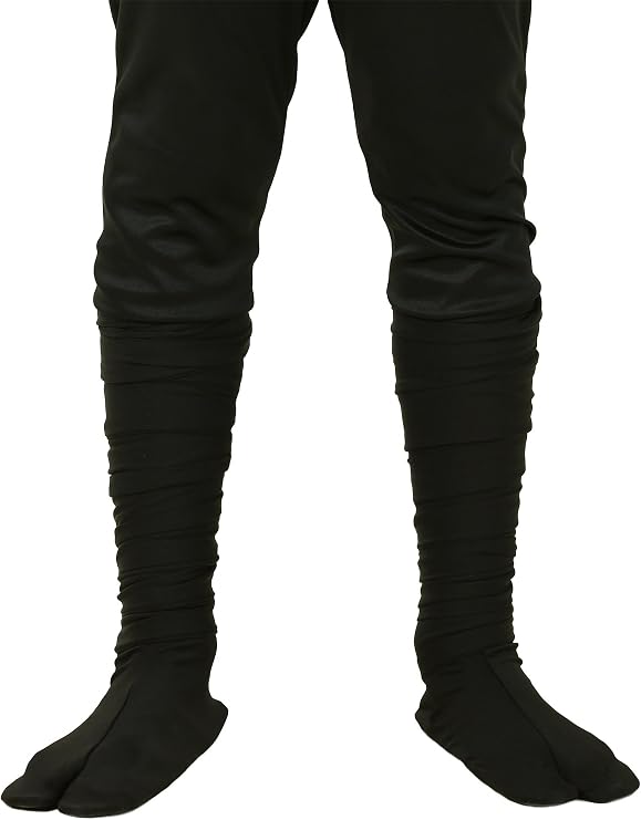 Kids Ninja Costume Boots - Faux Leather Booties with Wraps and Soft Soles