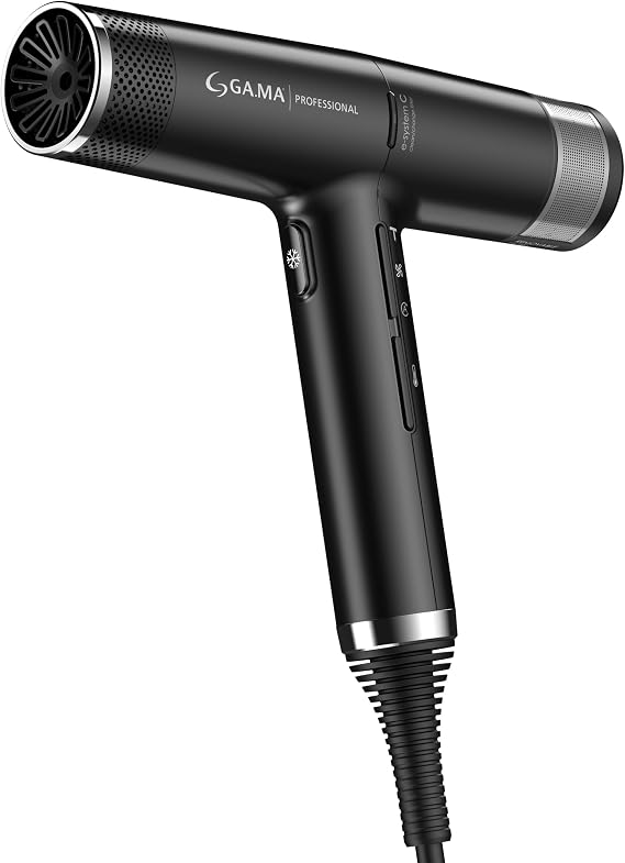 GA.MA Italy Professional iQ2 Perfetto Hair Dryer, 110,000 RPM, Black