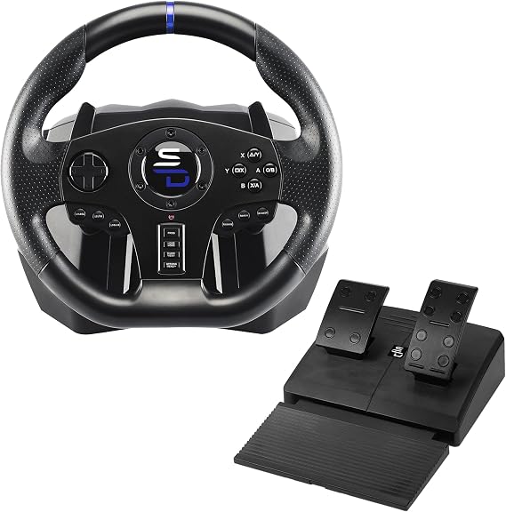 Subsonic Superdrive - SV750 Drive pro sport steering wheel with pedals, paddles shifter and vibration - Xbox Serie X/S, PS4, Xbox One, Switch, PC (programmable for all games) (Xbox Series X/)