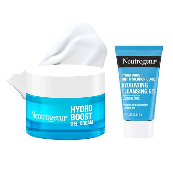 Neutrogena Hydro Boost Gel Cream Face Moisturizer + Trial Cleanser, 2 pk