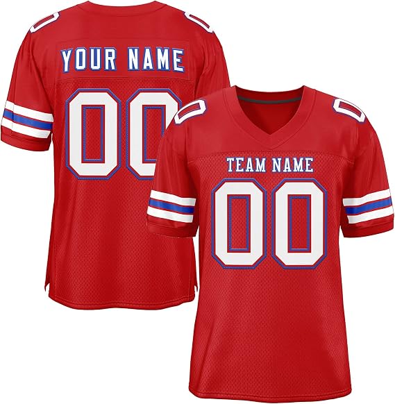 Custom Football Practice Jersey Stitched Team Name and Number for Men Youth
