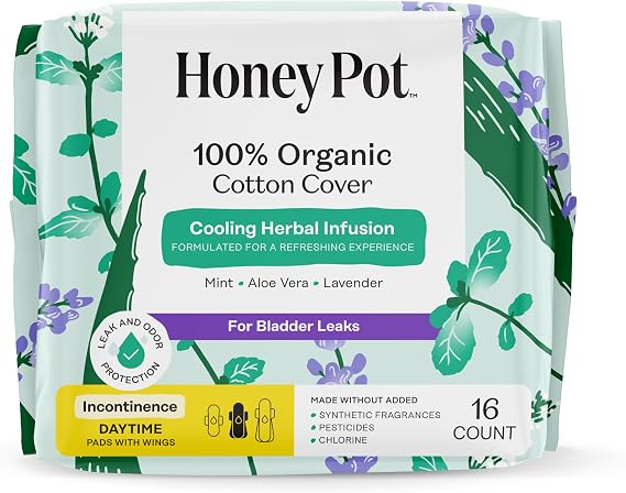 The Honey Pot Company - Cooling - Daytime - Incontinence Pads for Women