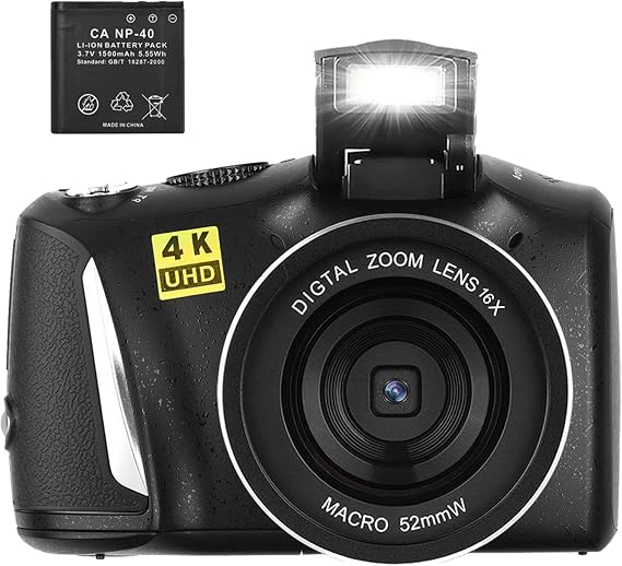 Digital Camera 4K 48MP Vlogging Camera for YouTube