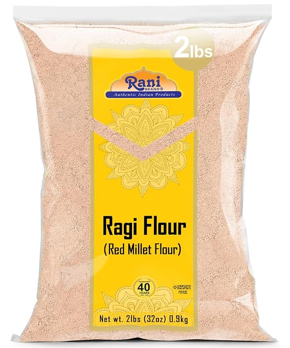 Rani Ragi (Finger Millet) Flour 32oz (2lbs) 908g ~ All Natural | Vegan | Gluten Friendly | NON-GMO | Kosher | Indian Origin