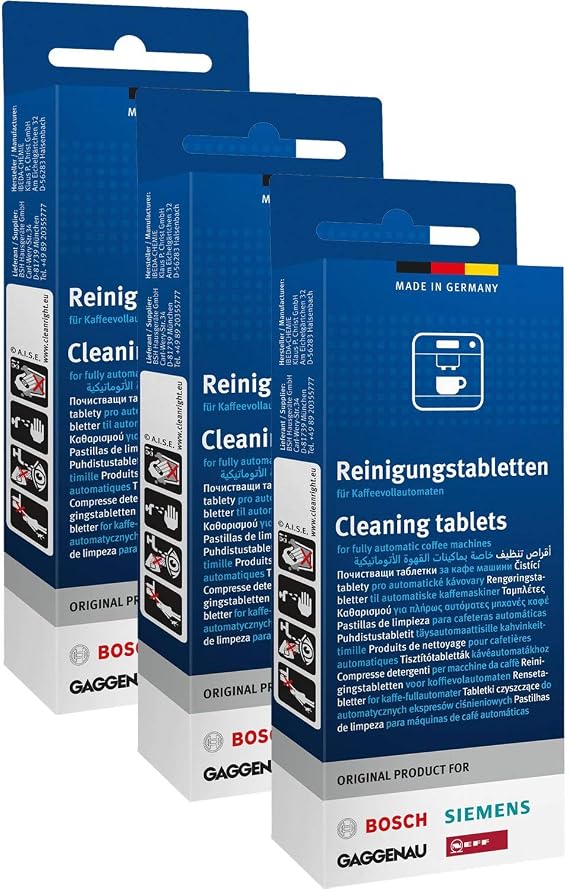 Bosch 3 x 10 cleaning tablet Siemens cleaning tablets coffee machine 310575 00310575 311769 00311769 TZ8001 TCZ8001 TCZ6001 TZ60001 clean protect