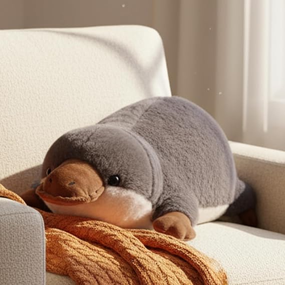 ARELUX Soft 18in Platypus Stuffed Animals: Platypus Plush Cute Cuddly Body Pillow Hug Sleeping Fluffy Wild Animal Toys Bed Decor Plushie Doll Friends Family Member