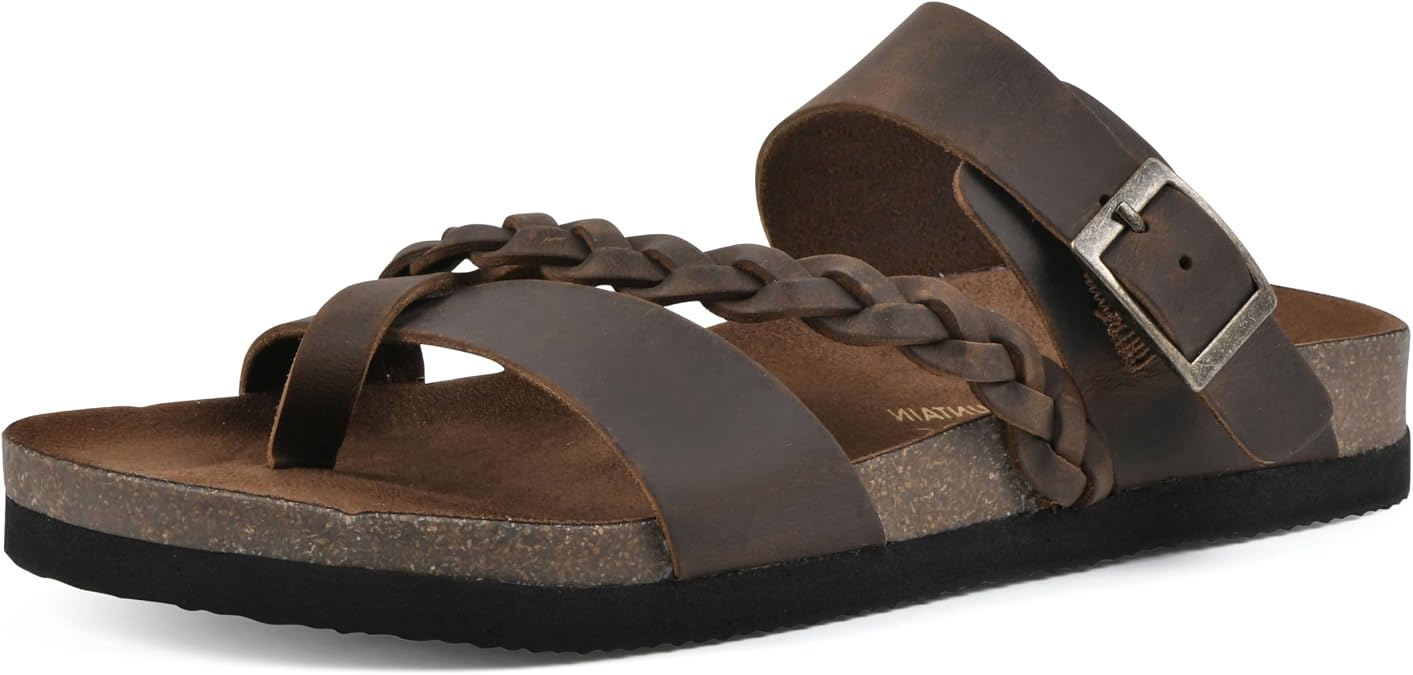 White Mountain Women's Hazy Braided Footbed Sandal