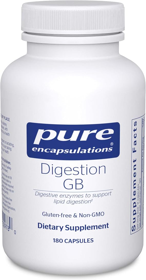 Pure Encapsulations Digestion GB, 180 Capsules | Digestive Enzyme Supplement, for Gallbladder Support and Gut Health*, with Bile Salts and Digestive Enzymes Blend