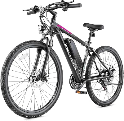 ANCHEER 22MPH Adults Electric Bicycle, Electric Mountain Bike for Adults, Removable 48V 499WH Battery