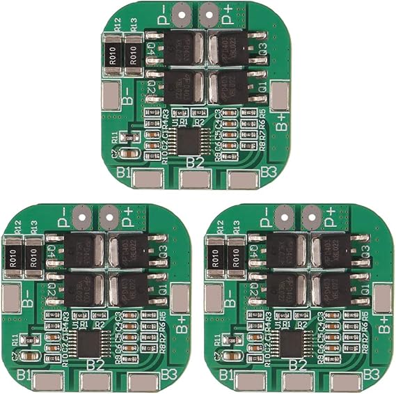 ACEIRMC 3pcs 4S 20A 14.8V Li-ion Lithium 18650 Battery BMS PCM Protection PCB Board Module 16.8V Overcharge Over Discharge Short Circuit Protection