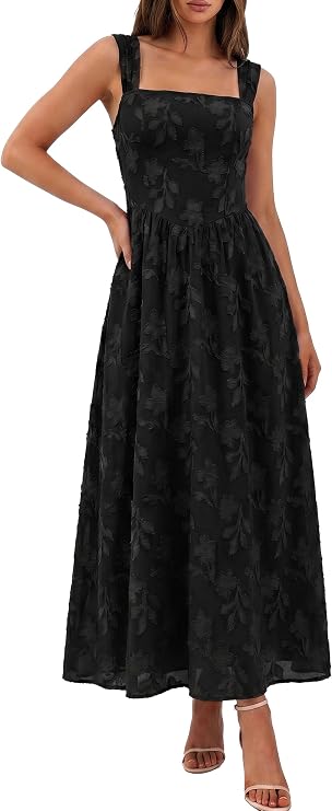 BerryGo Womens Fall Flowy Formal Wedding Guest Maxi Dresses
