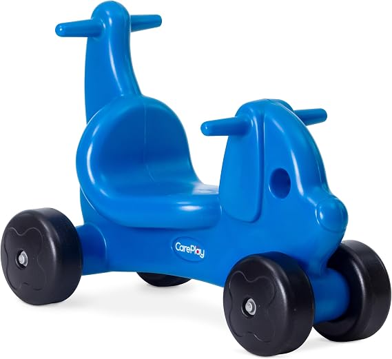 Careplay 2-in-1 Puppy Push & Ride-on Toy, Indoor & Outdoor Use, Blue