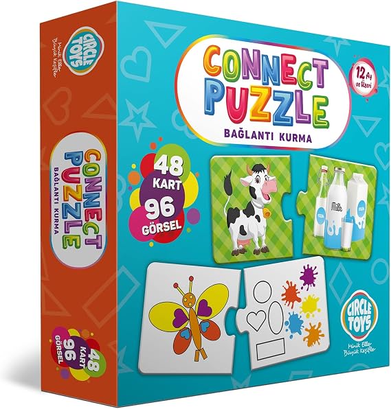 Circle Toys Connect Puzzle Bağlantı Kurma Oyunu Eşleştirme Kartları