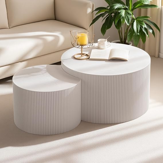 Round Nesting Coffee Table Set of 2 (A19, B)
