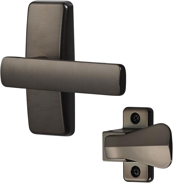 Ideal Security Door Lever for Storm and Screen Doors, Oil Rubbed Bronze (2-Piece Set)