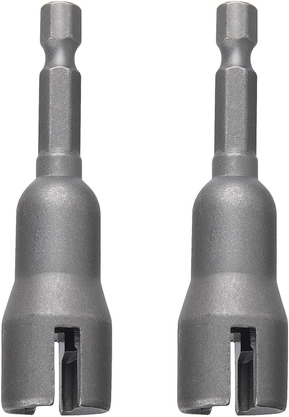 2pcs Power Wing Nut Driver, Steel Wing Nut Drill Bit Socket Wrench Tool Set, 1/4" Hex Shank for Panel Nuts, Screws Eye, Q-Hanger, C Hook Bolt