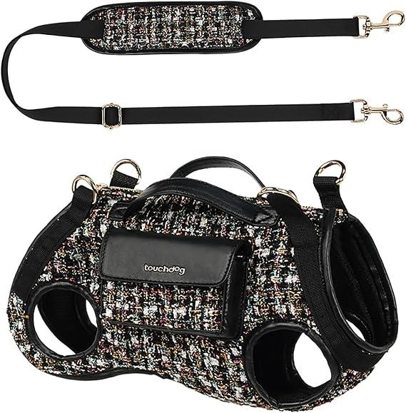 Dog Lift Harness Dog Carrier- with Soft Cushion Belt Design for Dogs/Lightweight Breathable Multi Functional, Can be Used as a Handbag (Moon Black, XS)