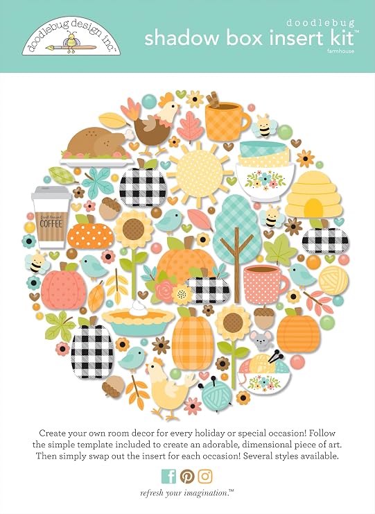 Doodlebug Design Shadow Box Insert Kit-Farmhouse