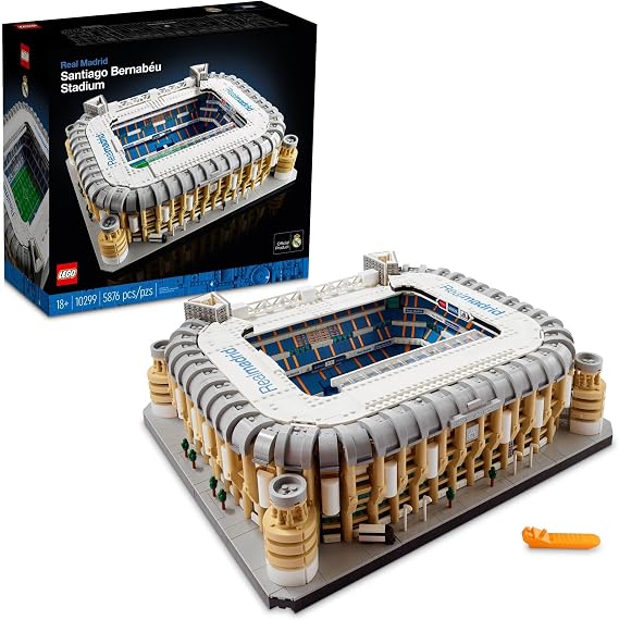 LEGO Icons Real Madrid Santiago Bernabeu Stadium 10299 Building Set - Soccer Field and Model Building Kit for Adults, Home and Office Collectible Decor Piece, Great Gift Idea for Sports Fans