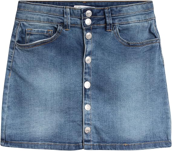 Jessica Simpson Girls' Skirt - Denim Skirt with Pockets - Distressed Jeans Skirt for Girls (4-16)