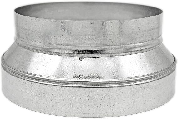 HVAC Premium 12'' to 10'' OR 10'' to 12'' Round Metal Pipe Reducer OR Increaser - Galvanized Steel Construction