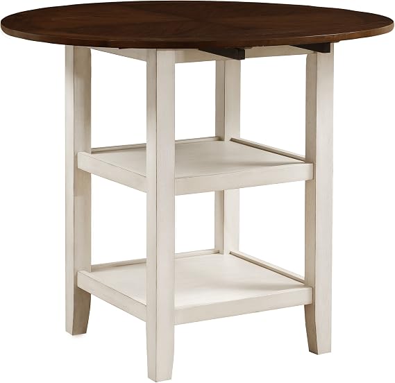 Homelegance Kiwi Counter Height Drop Leaf Table, White