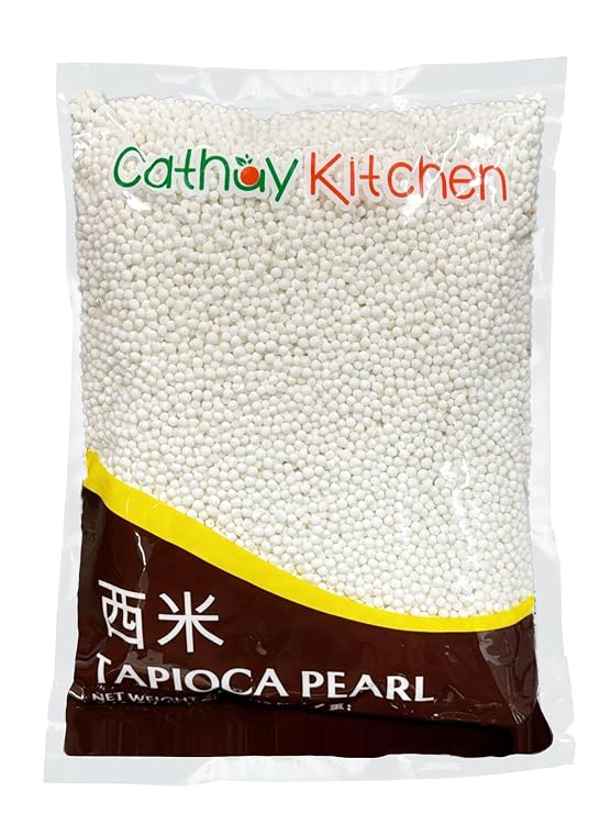 Sago Tapioca Pearls from Cassava | Best for Bubble Boba Milk Tea, Non-GMO Certified, Gluten-Free, Desserts Sago Ball, Soup, or Sauce Thickening | 12 Oz Pack