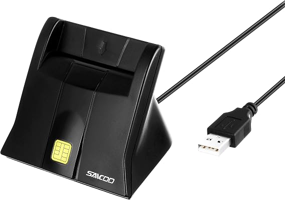 Saicoo CAC Reader DOD Military USB Common Access CAC Smart Card Reader - Compatible with Mac OS, Win (Don't Support VA PIV Card)