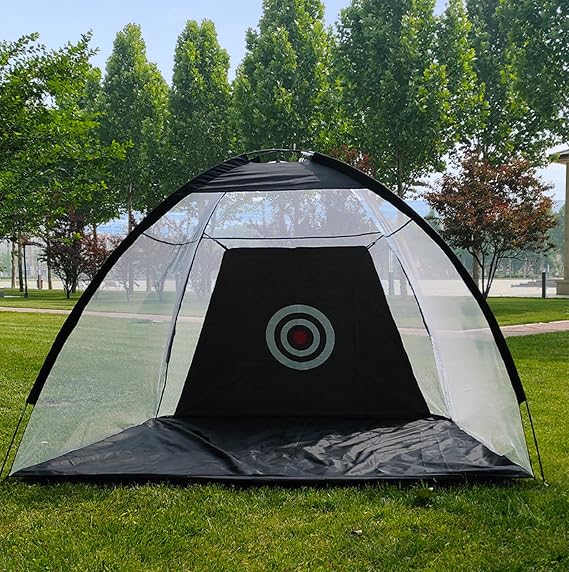3m Large Golf Practice Net with Tri-Turf Mat & Target, Indoor Outdoor Hitting Net Set for Backyard Garden Driving Chipping, Portable with Carry Bag for Adults Kids Beginners