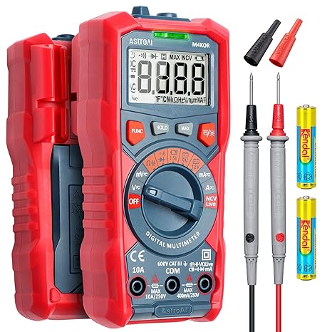 AstroAI Digital Multimeter, TRMS 4000 Counts, Auto-Ranging, Battery Test