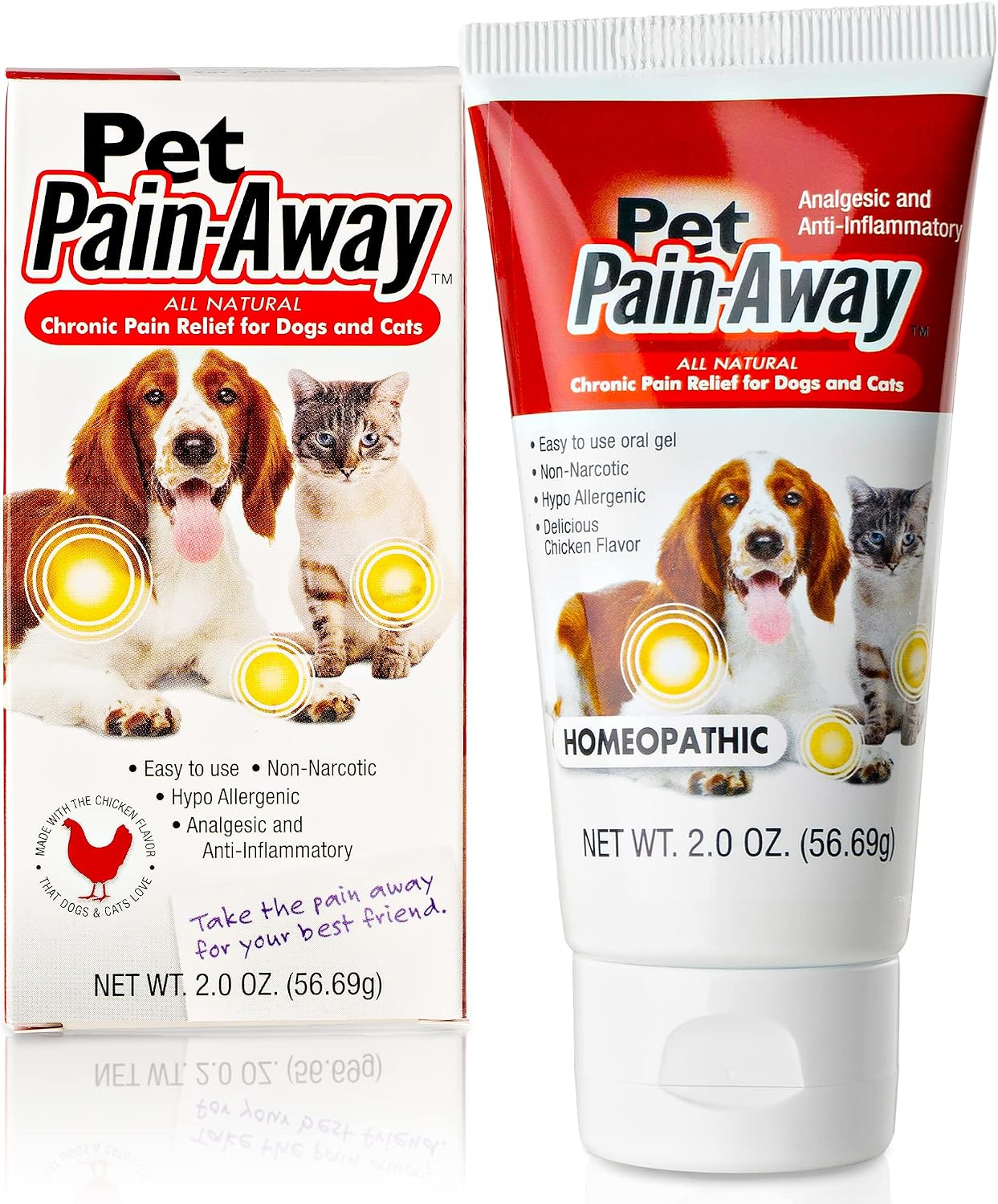 Pet Pain Away All Natural Dog Arthritis Pain Relief, Cat Pain Relief, Dog Pain Relief Anti Inflammatory, Dog Joint Pain Relief, Homeopathic Pain Reliever for Large and Small Dogs and Cats 2 oz