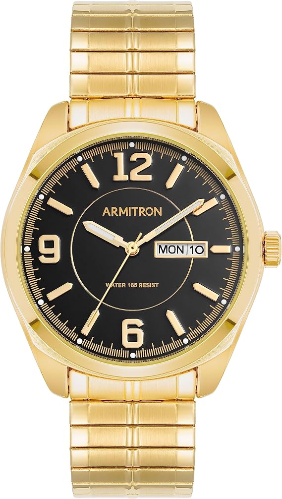 Armitron Men's Day/Date Easy Read Metal Expansion Bracelet Watch 20/4591