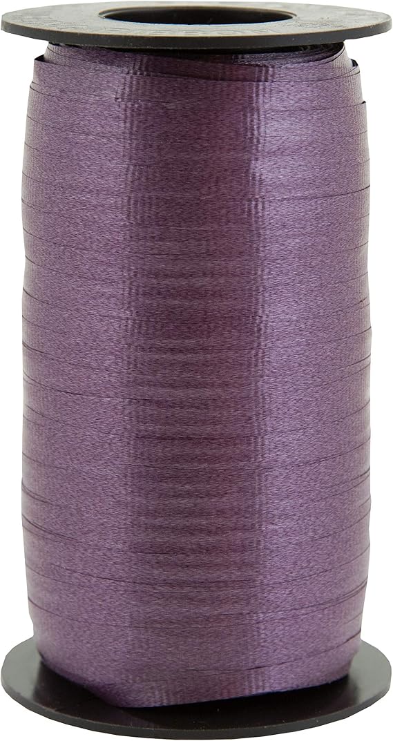 Berwick Offray 1 50 3/16" Wide Crimpled Curling Ribbon, 500 Yards, Plum Purple