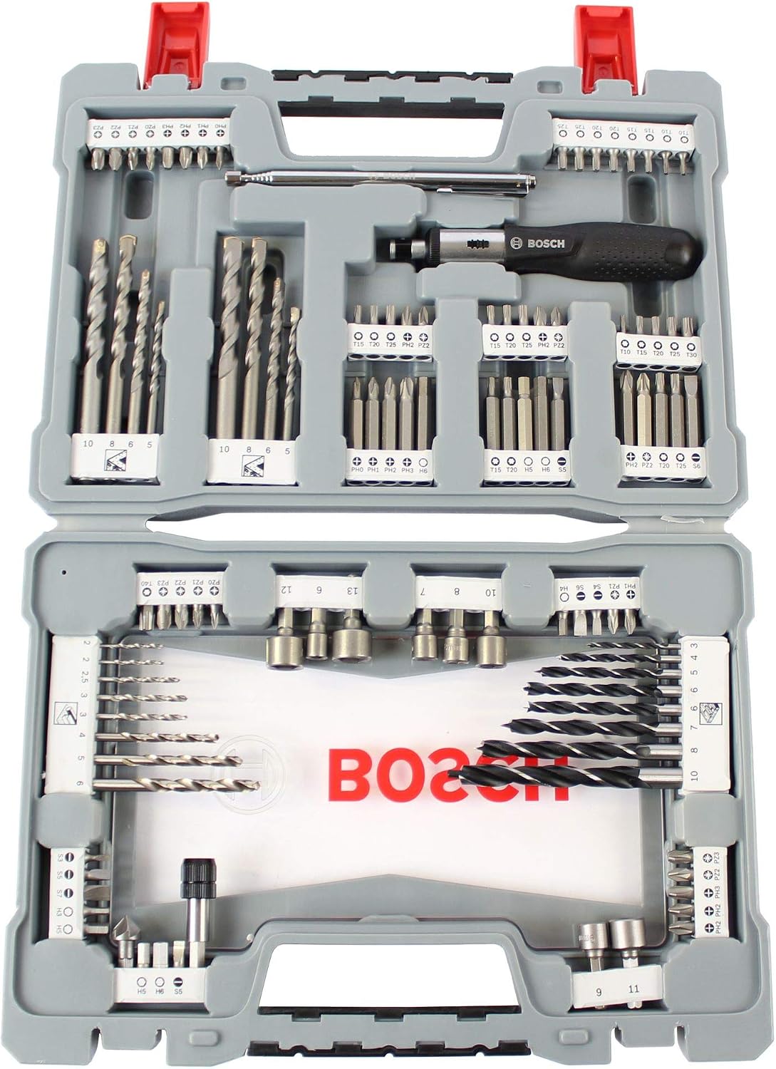 Bosch Professional 49 Pieces Premium X-Line Drill Bit and Screwdriver Bit Set (for wood, metal and stone, Accessories drill)