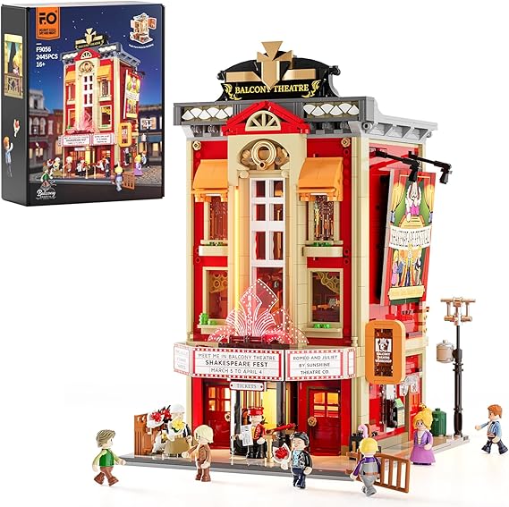 Balcony-Theatre Lighting Building-Bricks Set,2445 Pcs Modular Building