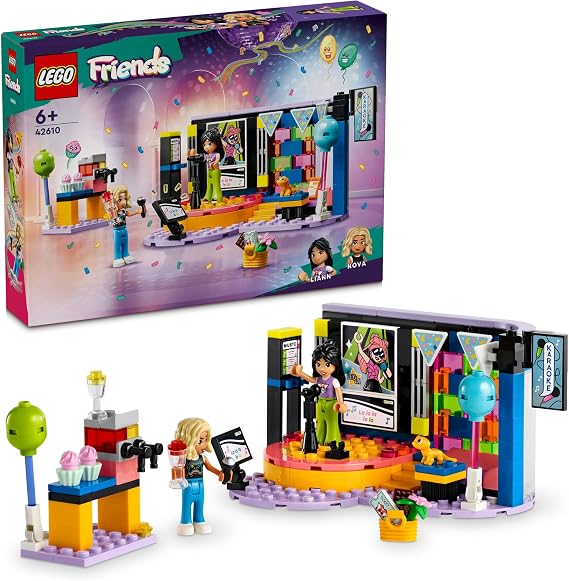 LEGO Friends Karaoke Music Party Creative Toy Making Set with Scene for Children Ages 42610-6 and Over (196 Tracks)