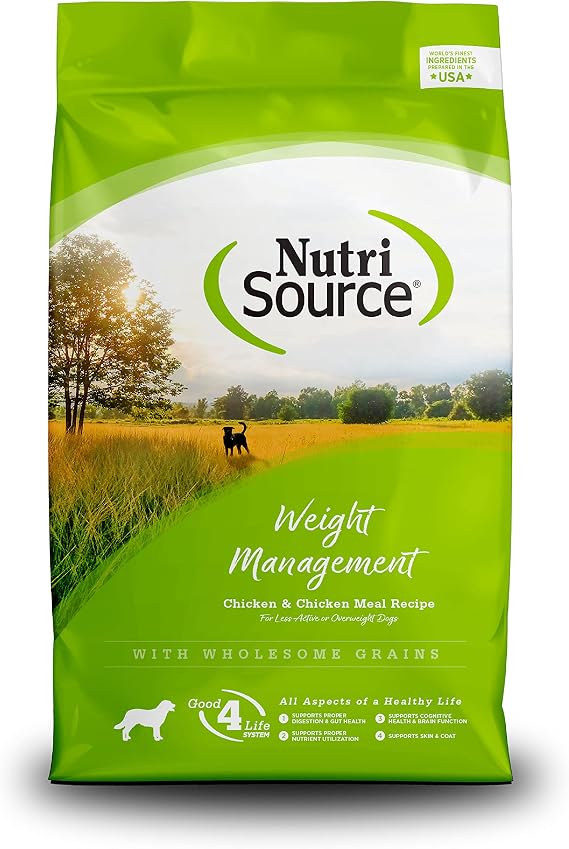 NutriSource Weight Management Dry Dog Food, Chicken and Chicken Meal