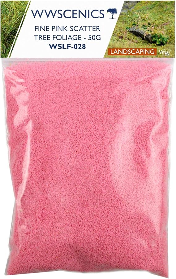 WWS War World Scenics WWScenics Fine Pink Flower Flock 50g | WSLF-028 | Tree Foliage Flower Effect
