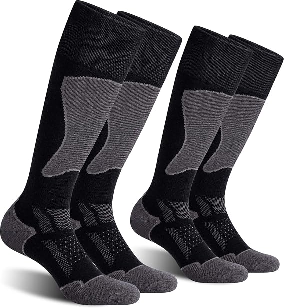 CS CELERSPORT Unisex Wool Ski Socks for Snowboard 2-4 Pairs