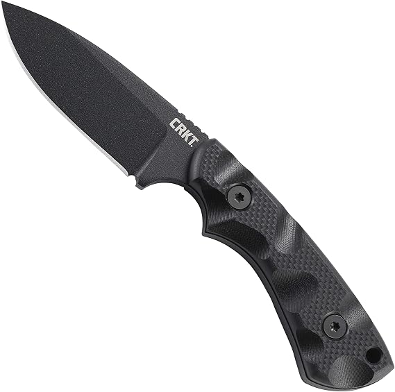 CRKT Siwi Outdoor Fixed Blade Knife with Sheath, Black, 2082