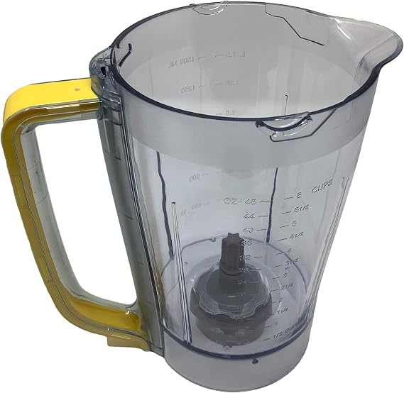 48oz Pitcher Bowl for Ninja BL206 BL207 BL250 700w Extreme Kitchen System Pulse Blender, Yellow
