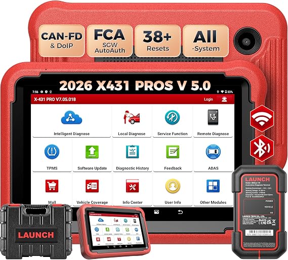 Launch X431 PROS V5.0 2026 Bluetooth Bidirectional Scan Tool with ECU Code