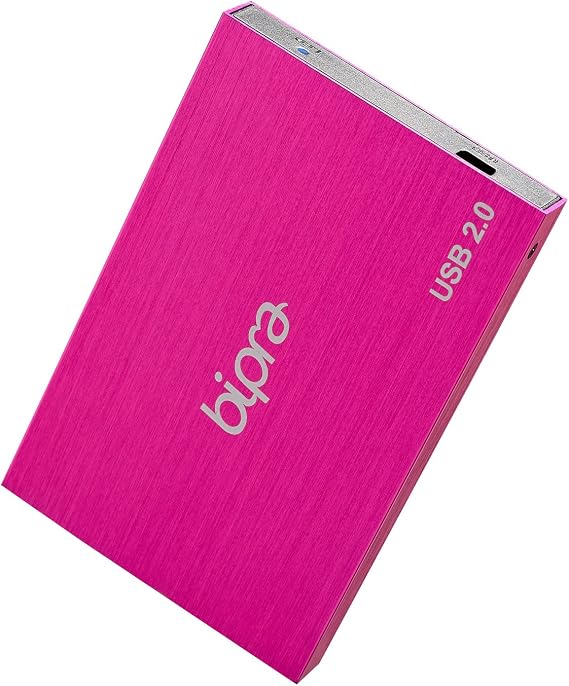1TB USB 2.0 External Pocket Slim Hard Drive - Sweet Pink - Ntfs