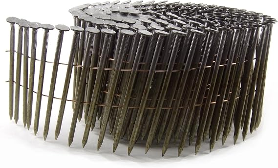 B&C Eagle A3X120C Round Head 3-Inch x .120 x 15 Degree Bright Smooth Shank Wire Collated Coil Framing Nails (400 per box)
