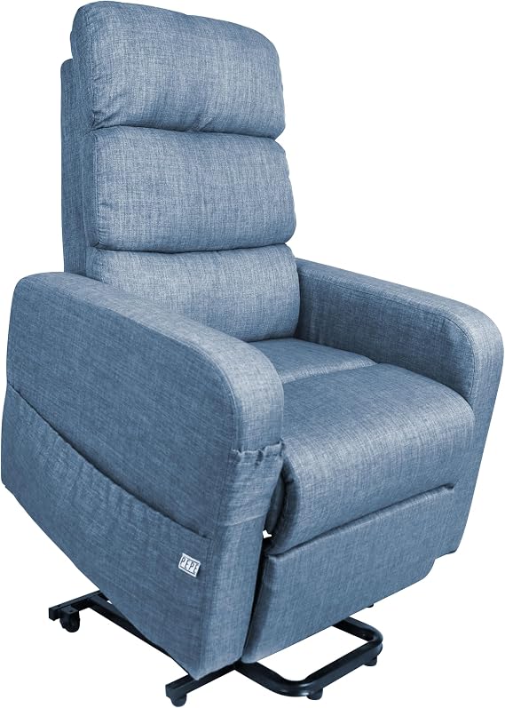 PEPE Mobility Power Lift Recliner Chair for Elderly, Blue, Medium Size