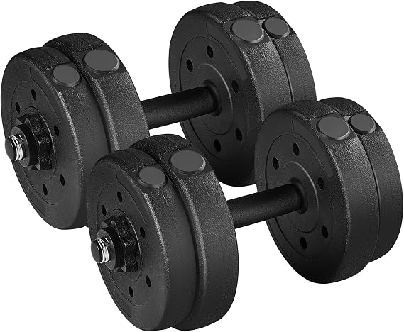Yaheetech 30KG/25KG/20KG/15KG Adjustable Dumbbells Weight Set for Men/Women