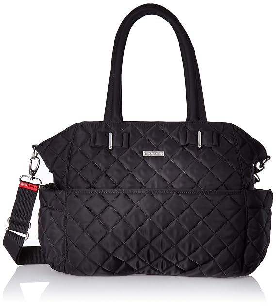 Storksak Bobby Quilted Shoulder Bag Diaper Bag, Black
