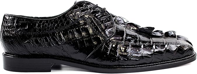 Belvedere Colombo Men's Dress Shoes Genuine Caiman Crocodiles Black 1494 - 15