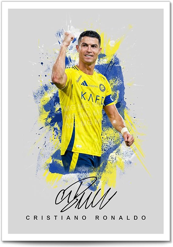 Cristiano Ronaldo Legend Signed Photo Poster Print Picture Display Autograph Memorabilia for football fans Gift Manchester Real Madrid Juventus Portugal (Al Nassr A4 poster only)
