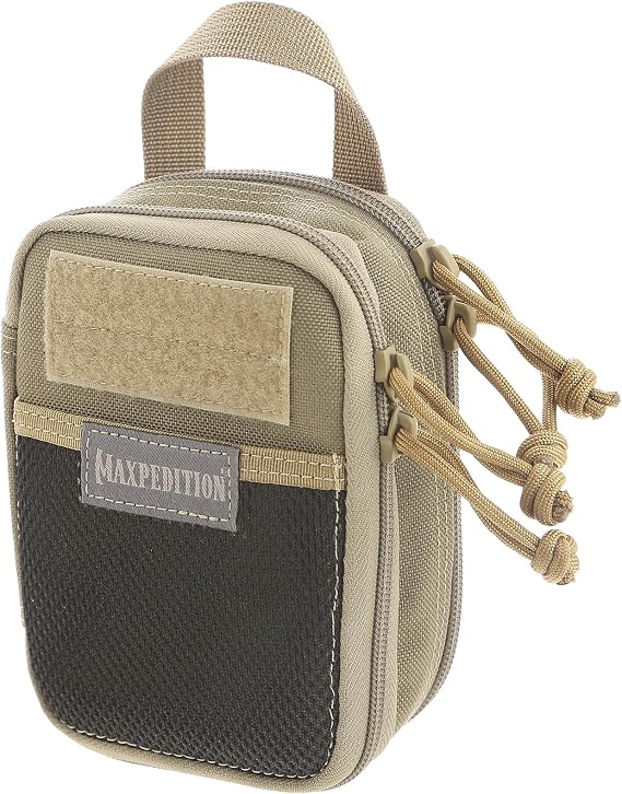 MAXPEDITION Double-Decker Mini Pocket Organizer (4” x 2.5” x 6”) EDC Pouch, Tactical Tool Pouch for Organization, MOLLE Accessories for Everyday Carry, 0258